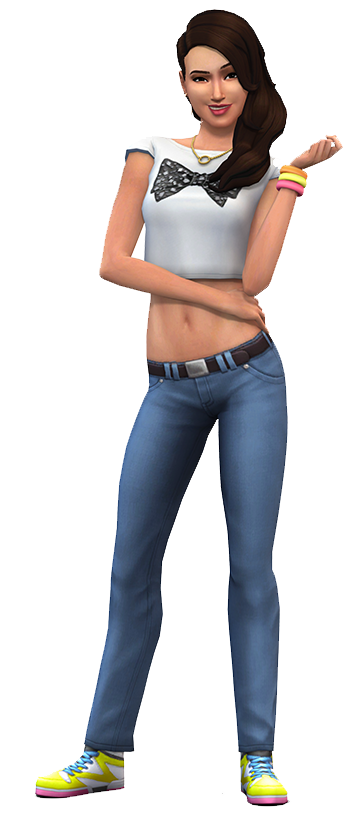 Sims Standing Becky Get Work To Clothing PNG Image