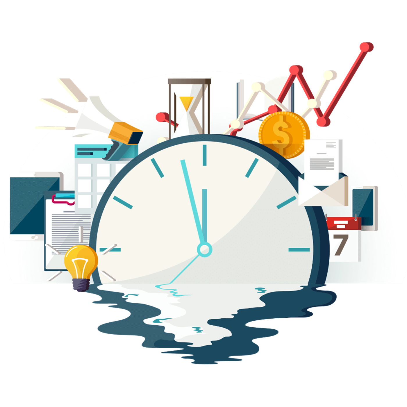 Line Management Technology Goal Time Free HQ Image PNG Image