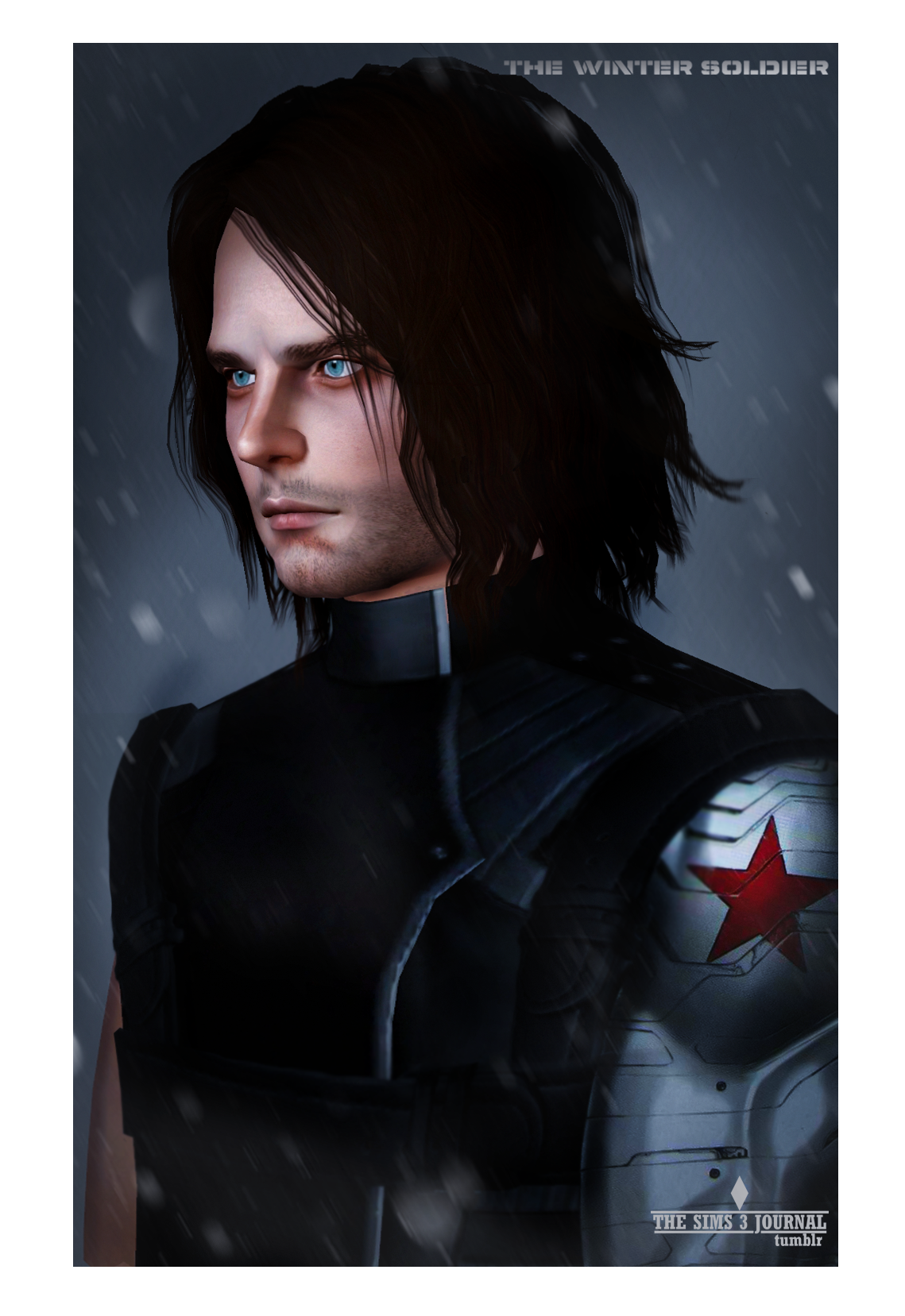 Sims Barnes Character Fictional Hair Bucky Black PNG Image