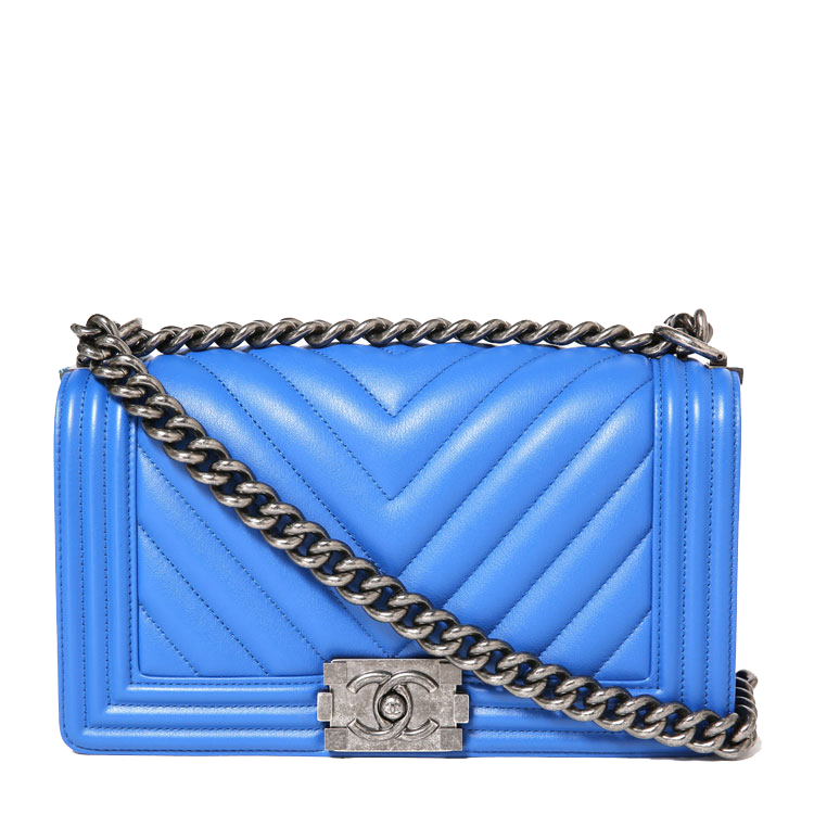 Blue Shoulder Fashion Chain Perfume Bag Handbag PNG Image