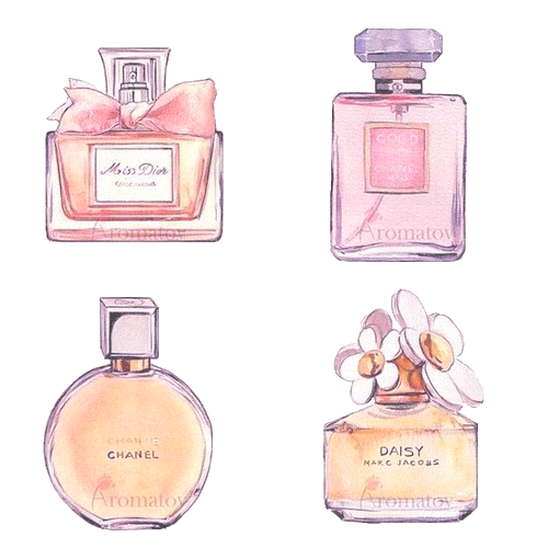 Mademoiselle No. Flat Perfume Lay Coco Chanel PNG Image