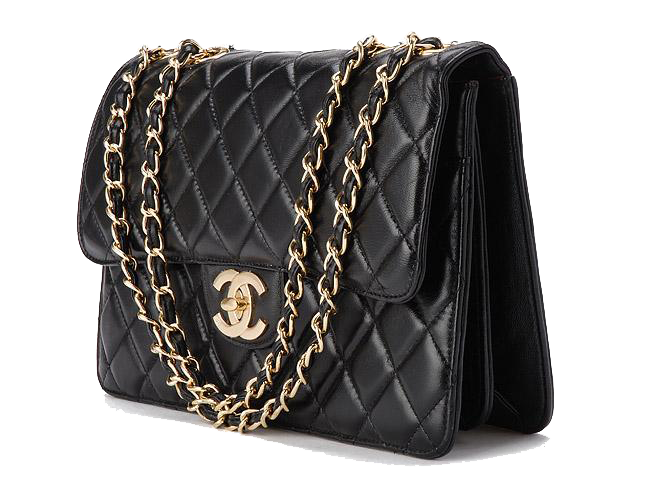 Download Fashion Leather Bag Black Handbag Chanel HQ PNG Image in different  resolution