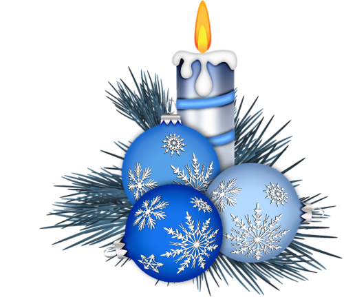 Blue Candle Christmas Download HQ PNG Image