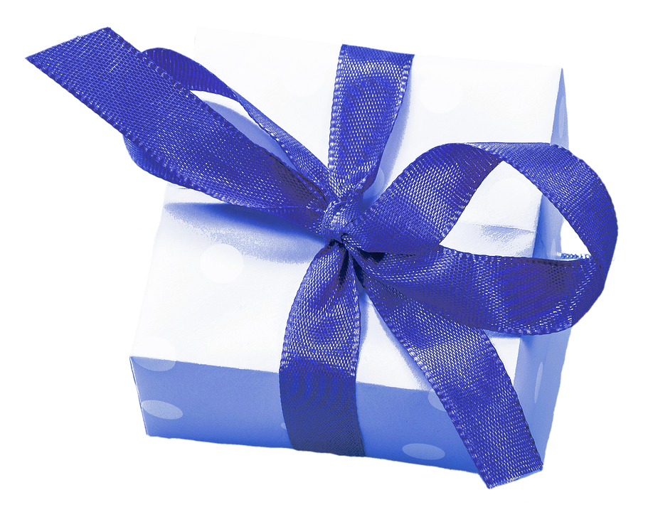 Blue Christmas Gift Free Transparent Image HD PNG Image