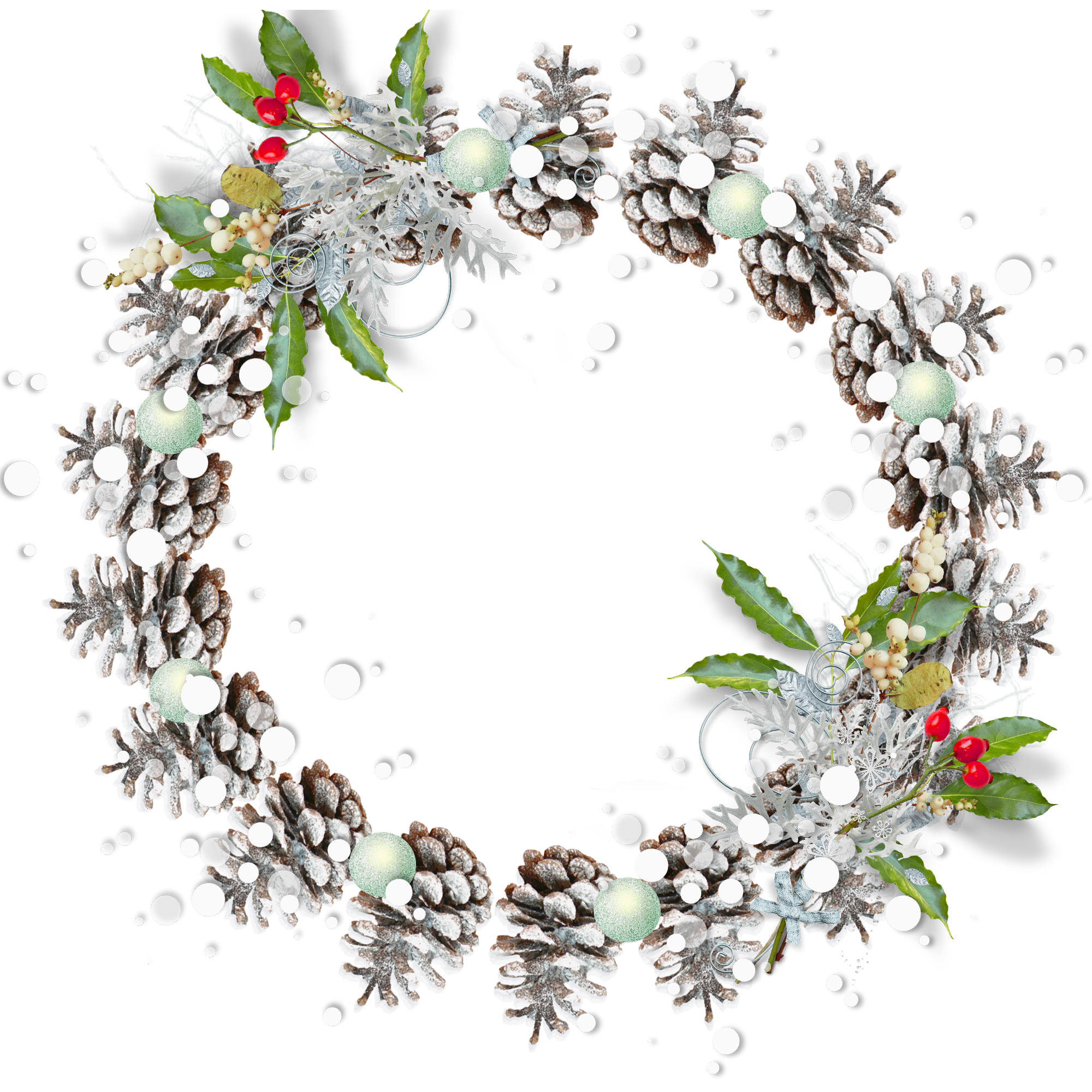 Frame Round Christmas Free HQ Image PNG Image