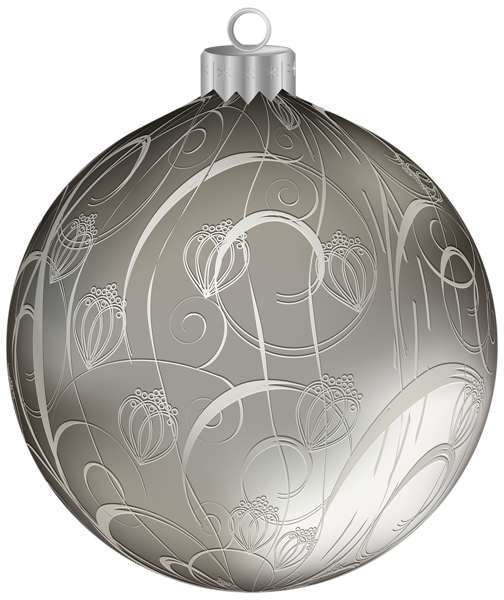 Bauble Silver Christmas Free PNG HQ PNG Image