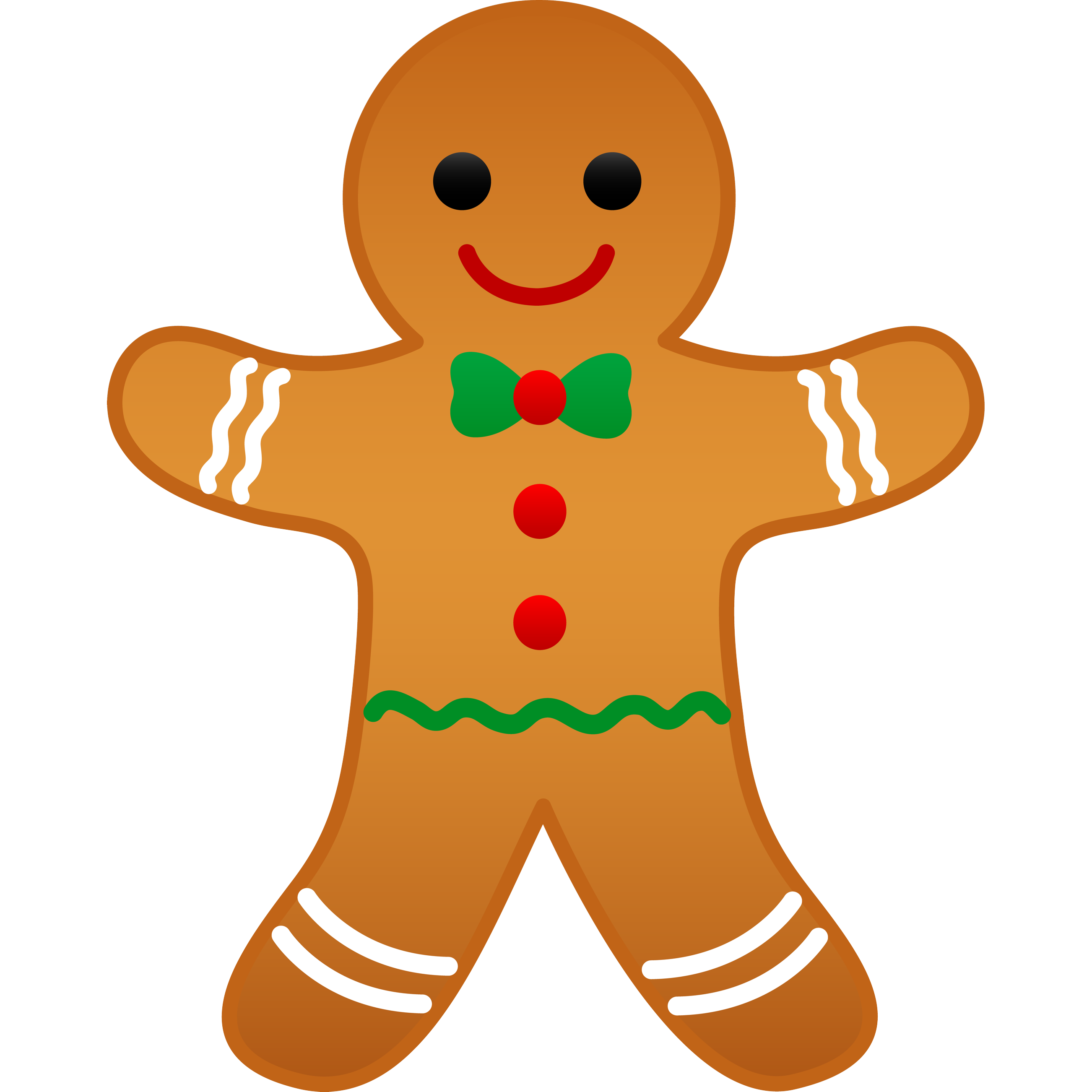 Food Ornament Gingerbread Biscuits Christmas Man PNG Image