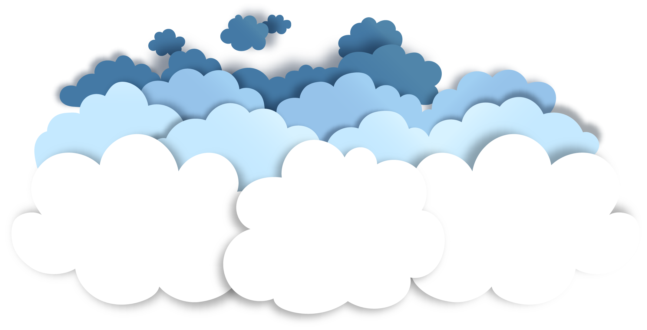 Decorative Vector Clouds Papercutting Pattern Effect Cutting PNG Image