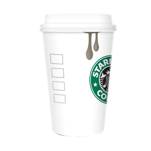 Coffee Cup Material Starbucks White Cafe Original PNG Image