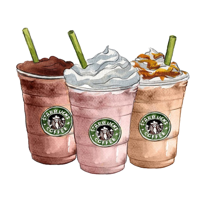 Coffee Ice Latte Starbucks Cafe Cream PNG Image