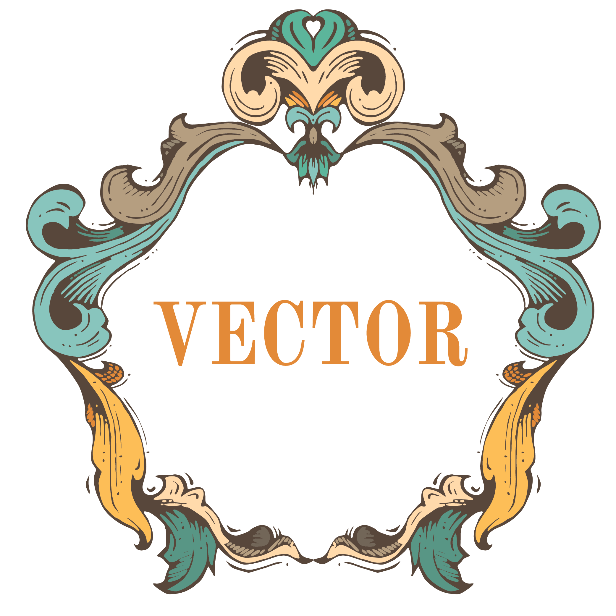 Flower Motif Pattern Frame Illustration Vector PNG Image