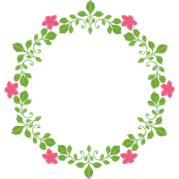 Floral Round Frame Transparent PNG Image