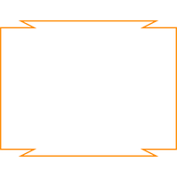 Orange Border Frame Transparent PNG Image