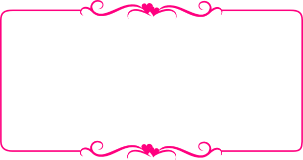 Pink Border Frame Transparent Background PNG Image