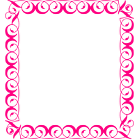 Fuchsia Border Frame File PNG Image