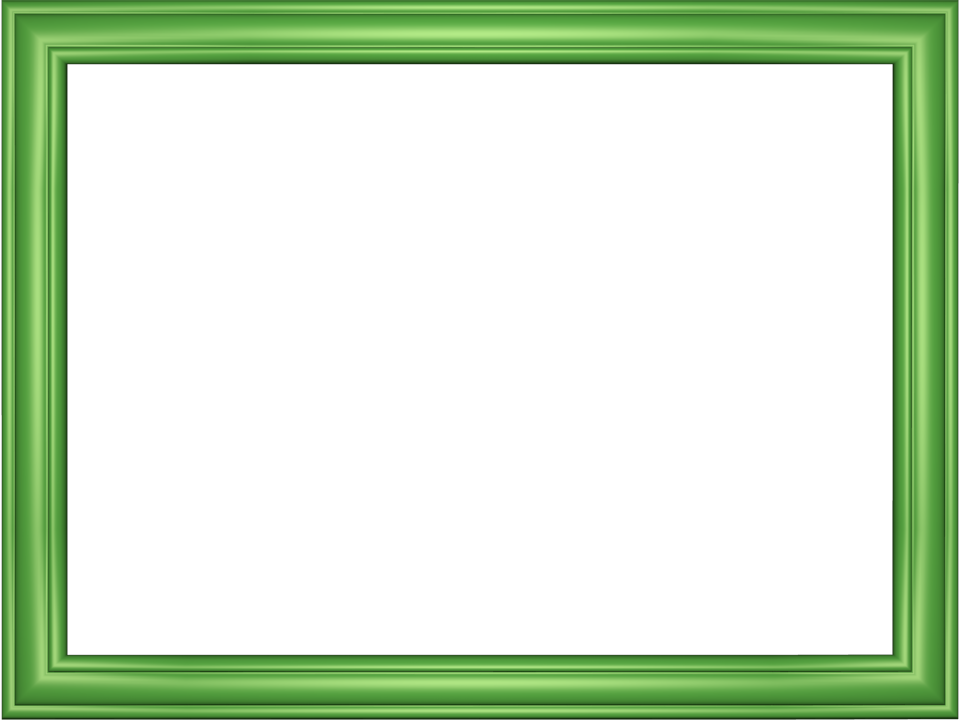 Green Border Frame Transparent Background PNG Image