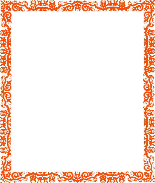 Orange Border Frame PNG Image