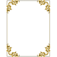 Gold Border Frame Transparent Image PNG Image