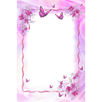 Pink Flower Frame Free Download PNG Image