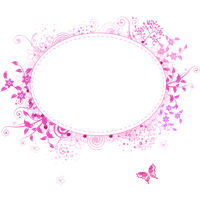 Pink Flower Frame Transparent Image PNG Image