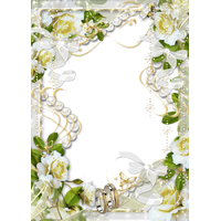 White Flower Frame Clipart PNG Image