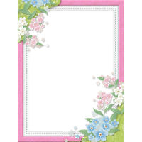 Pink Flower Frame Image PNG Image