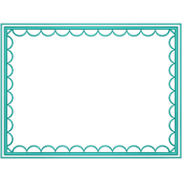 Teal Border Frame Photos PNG Image