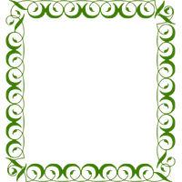 Lime Border Frame Transparent Background PNG Image