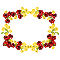 Red Flower Frame Picture PNG Image