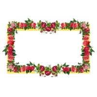 Red Flower Frame Photos PNG Image