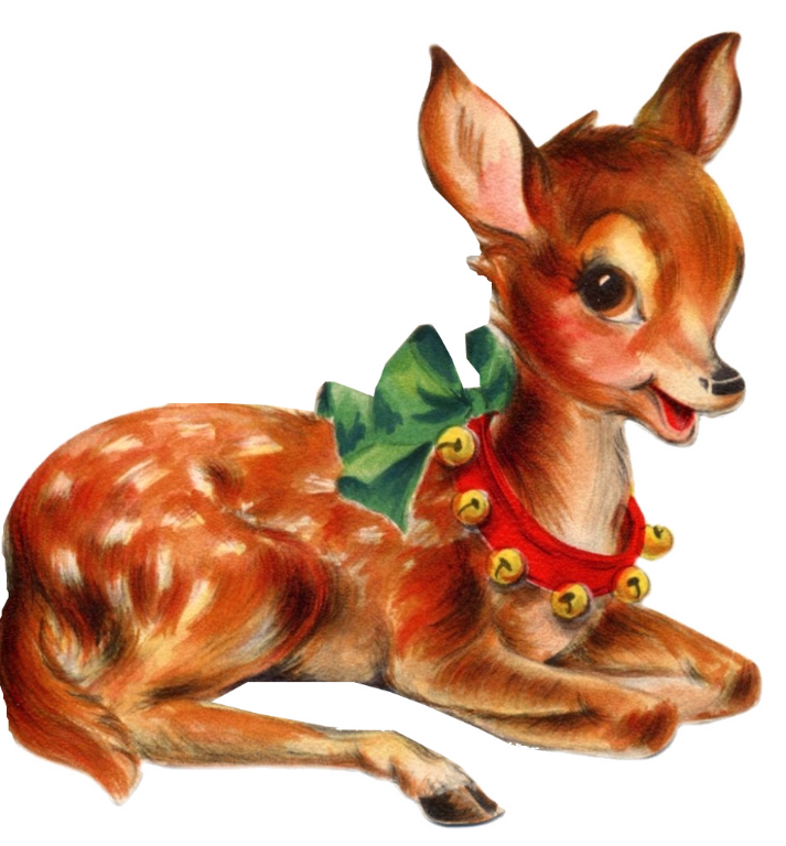 Download Vintage Christmas Deer HQ PNG Image | FreePNGImg