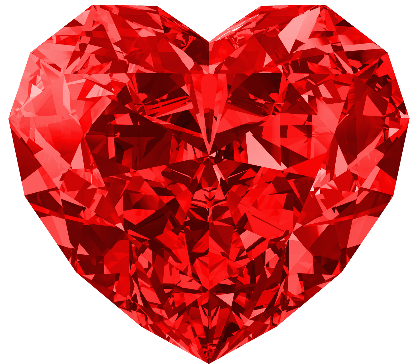 Red Heart Diamond Png Image PNG Image