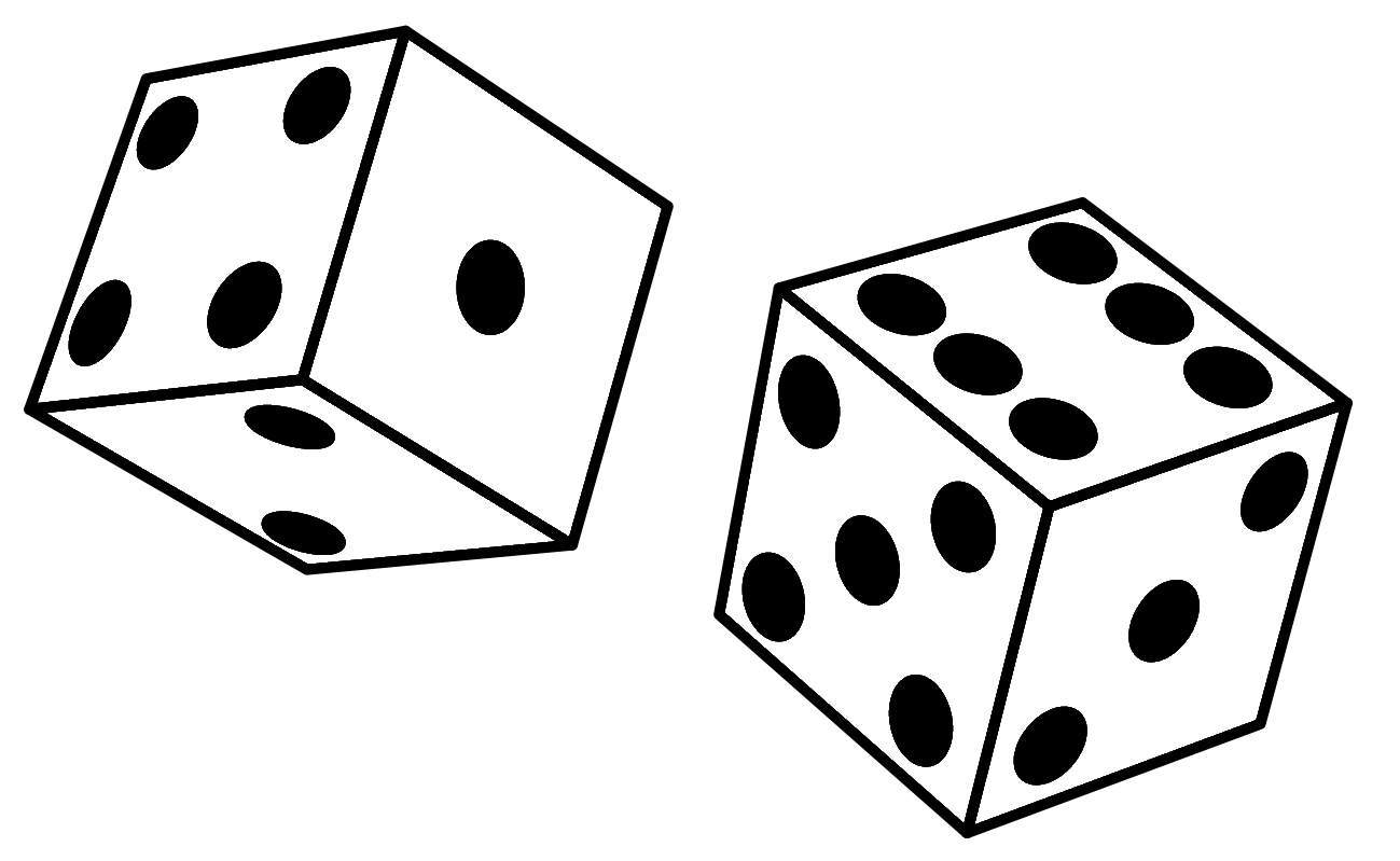 Recreation Angle Dice Black Bunco White PNG Image