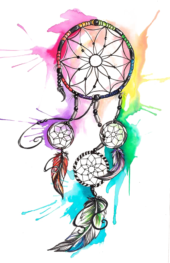 Watercolor Tattoo Dreamcatcher Free Transparent Image HQ PNG Image