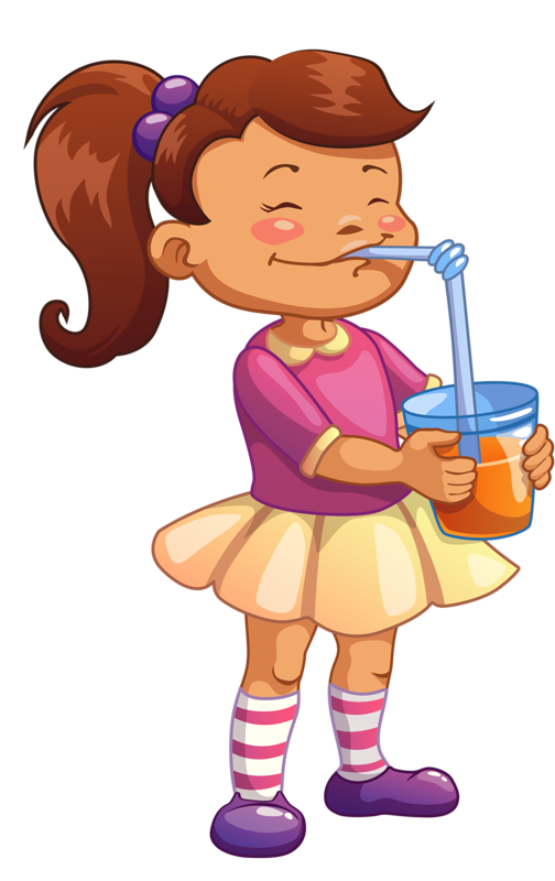 Girl Vector Drinking Young Free Clipart HQ PNG Image