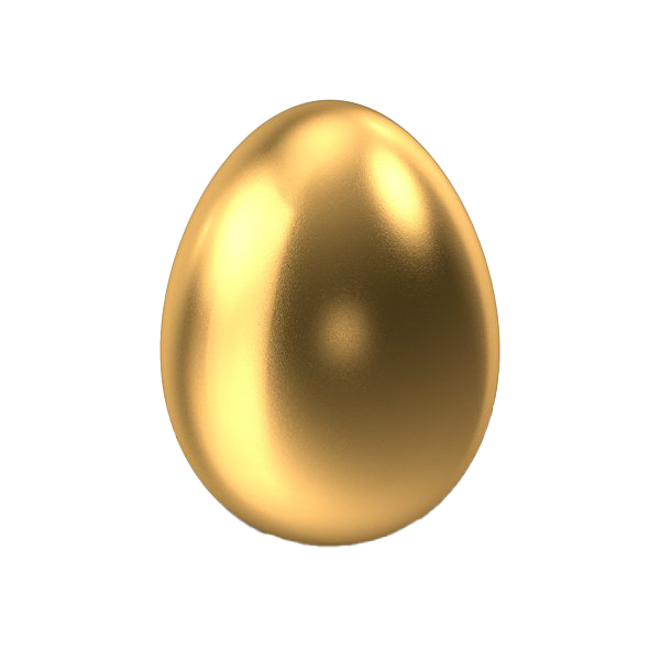 Golden easter eggs isolated on transparent background PNG - Similar PNG