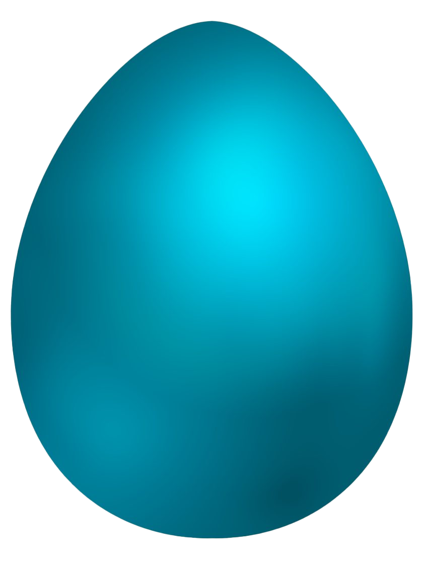 Blue Plain Easter Egg Free Photo PNG Image