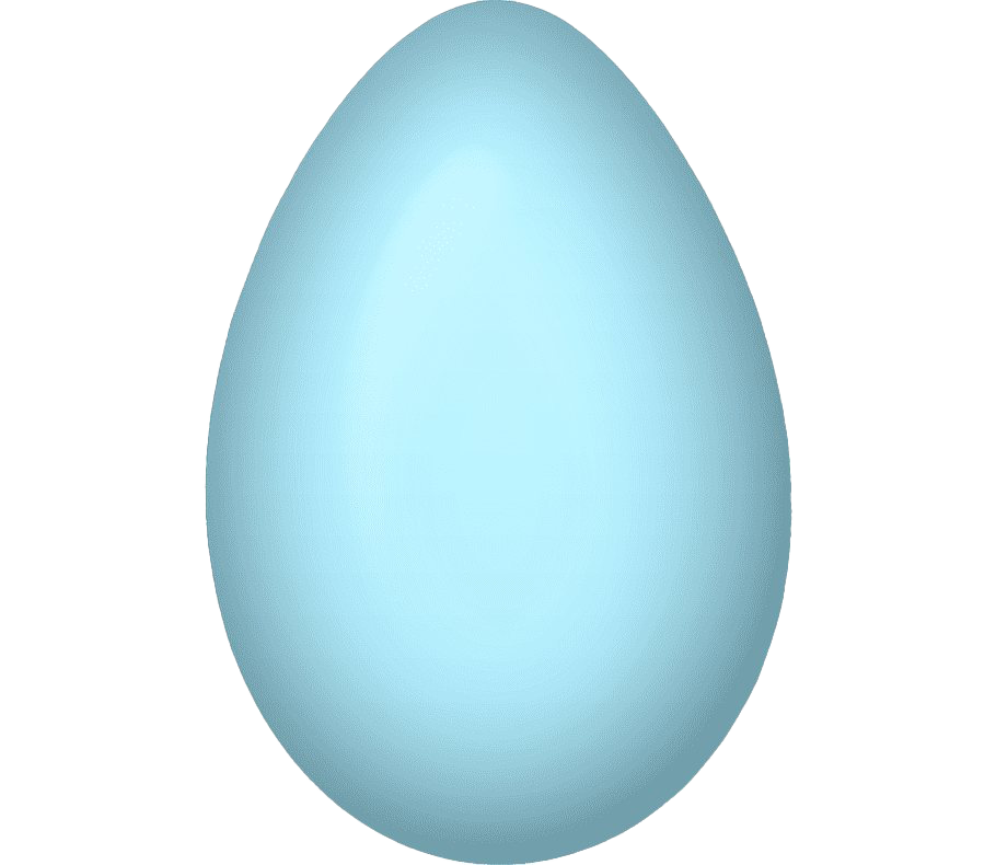 Blue Plain Easter Egg Free Photo PNG Image