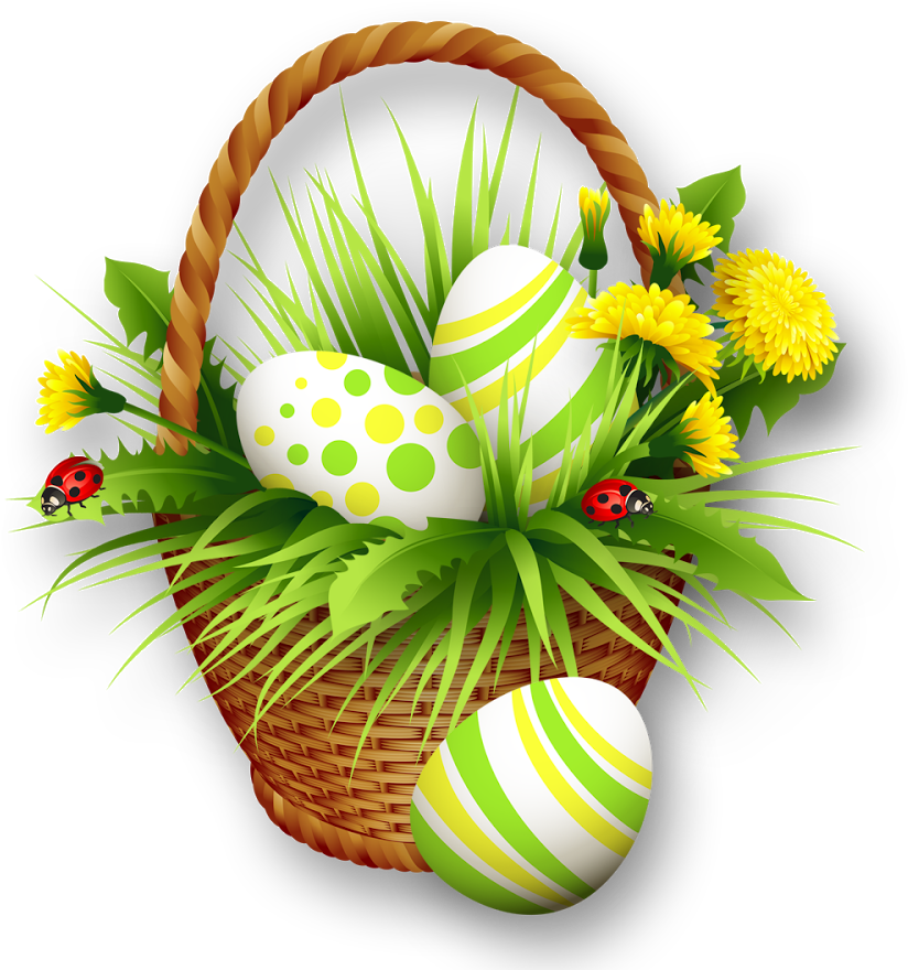 Basket Egg Easter Free Photo PNG Image