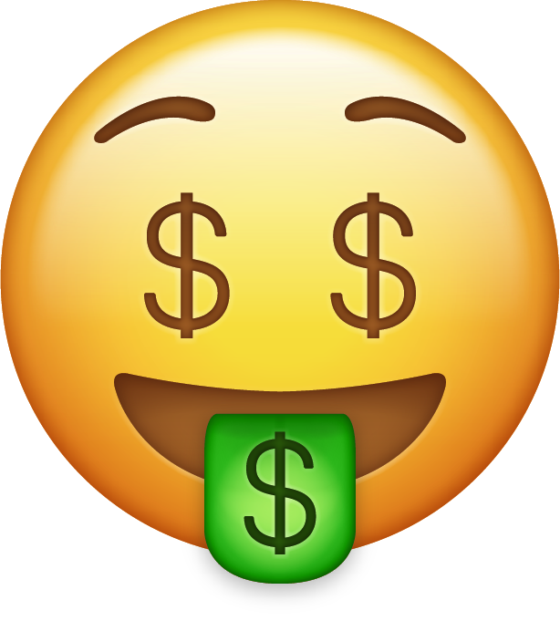 Emoticon On Money Keep Bag Carving Emoji PNG Image