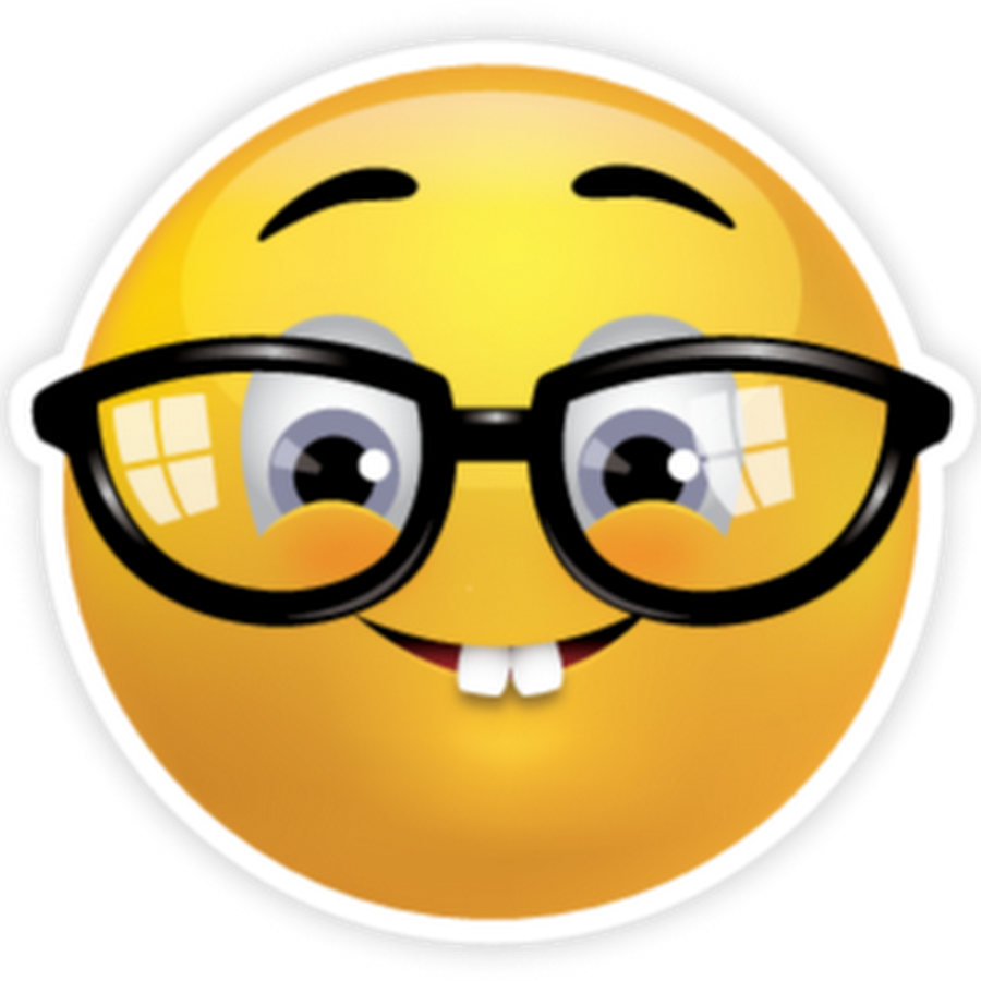 Emoticon Smiley Sad Geek Nerd Emoji PNG Image