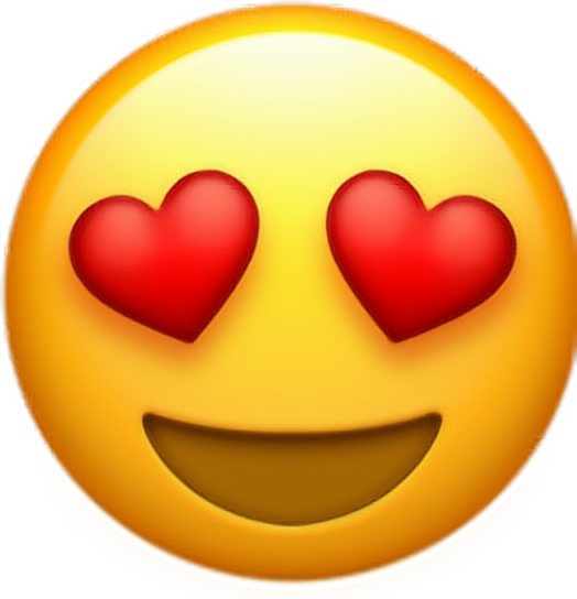 Emoticon Heart Smiley Upscale Whatsapp Emoji PNG Image