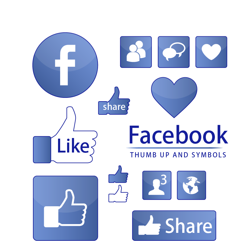 Information Like On Symbol Chart Facebook,Thumbs,Blue,Editable Vector PNG Image