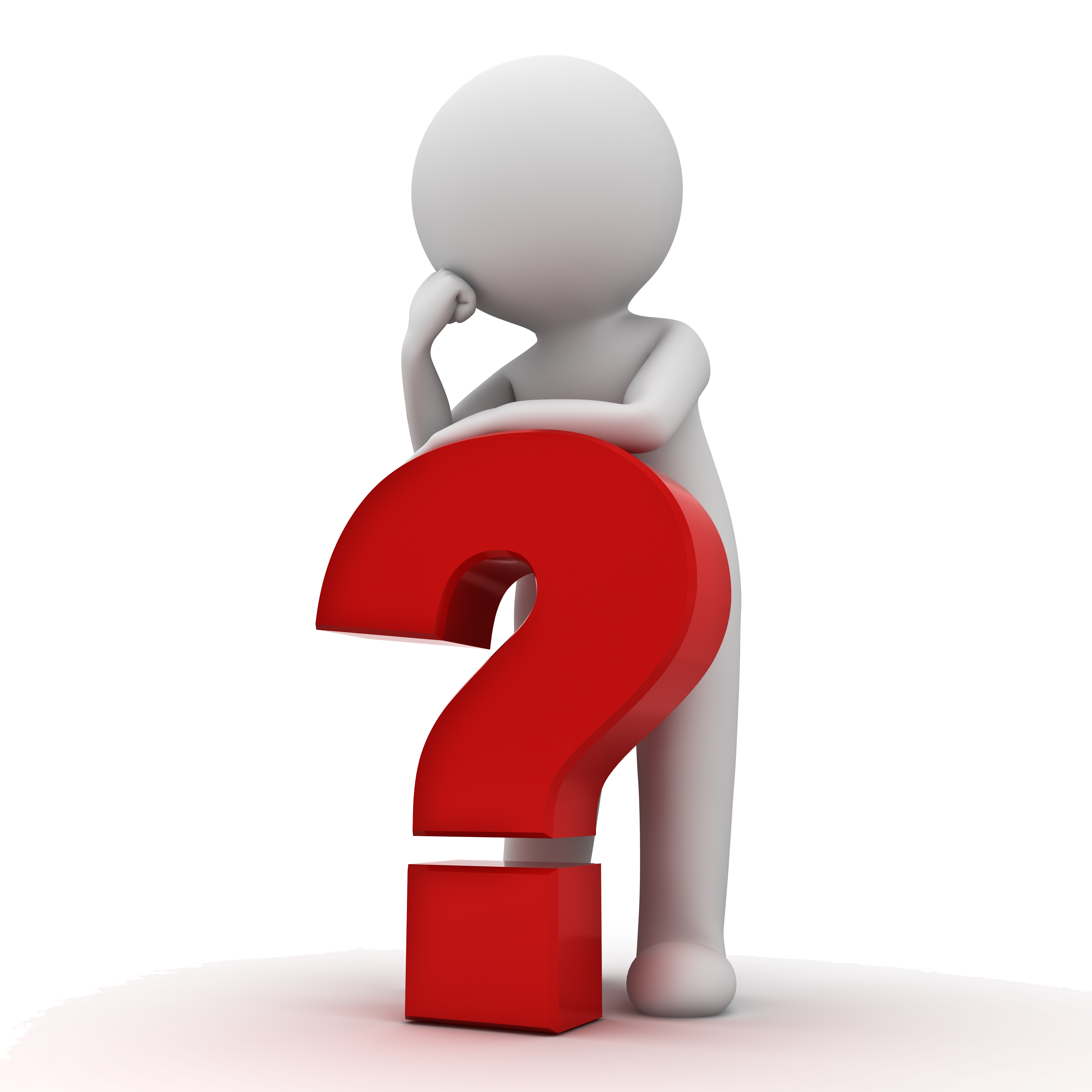 Thinking Photography Question Mark Man Stock PNG Image