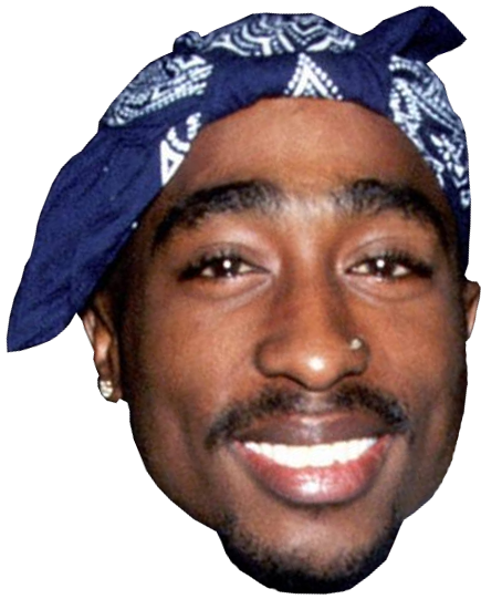 Tupac face PNG Image