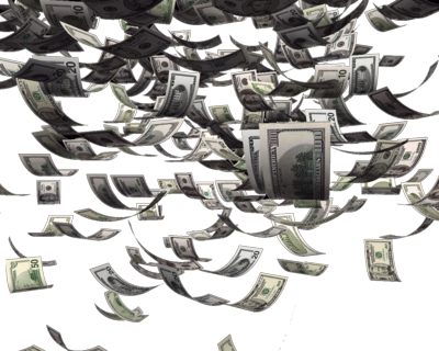 Falling money PNG Image