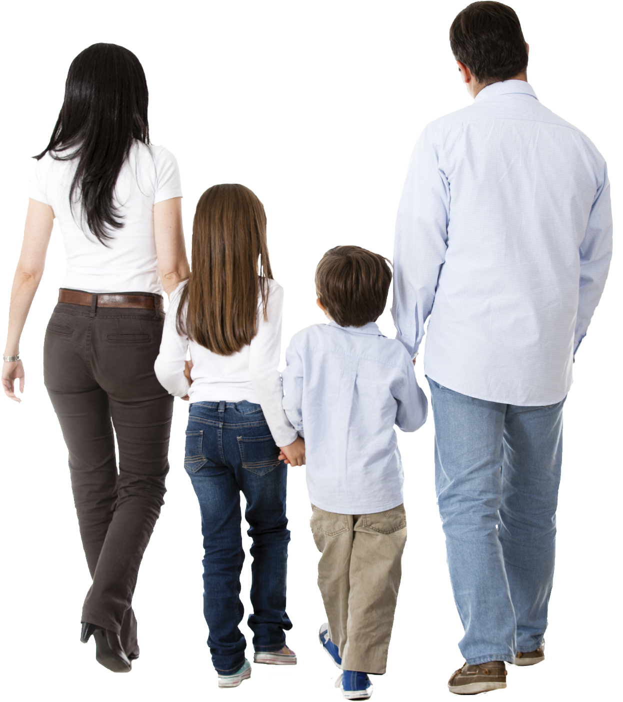 Walking Pic Family Free Clipart HD PNG Image