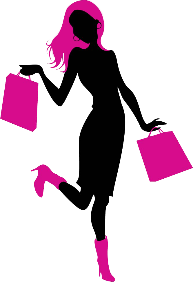 Bag Girl Fashion Shopping Holding PNG Image