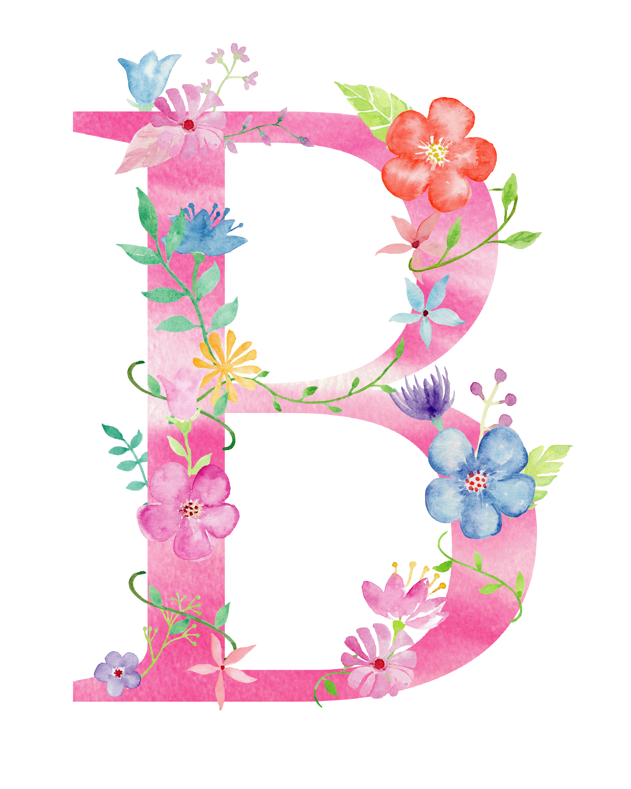Floral Alphabet Free Download Image PNG Image