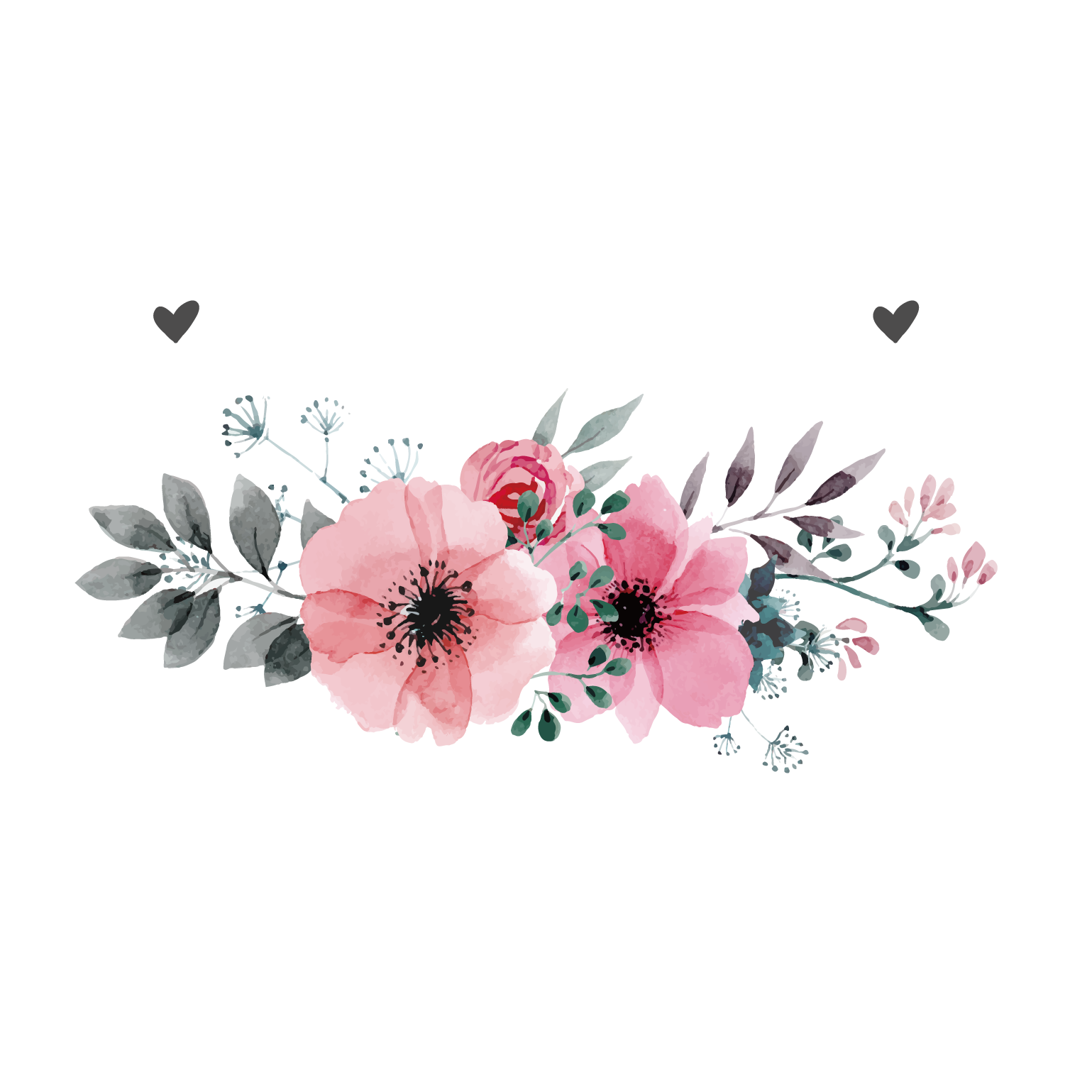 Watercolor Flower Art Vector Free PNG HQ PNG Image